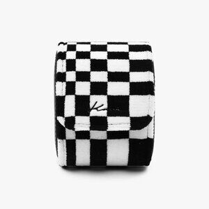 KRUK White Black Pasha Checkered Single Watch Roll Travel Storage Case